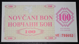 BOSNIA AND HERZEGOVINA- NOVČANI BON, VOUCHER 100 DINARA 1992. VISOKO, TOP QUALITY! - Bosnië En Herzegovina