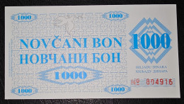 BOSNIA AND HERZEGOVINA- NOVČANI BON, VOUCHER 1000 DINARA 1992. FOJNICA, TOP QUALITY! - Bosnien-Herzegowina