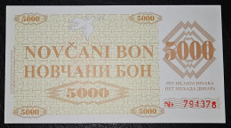 BOSNIA AND HERZEGOVINA- NOVČANI BON, VOUCHER 5000 DINARA 1992. VISOKO, TOP QUALITY! - Bosnia And Herzegovina