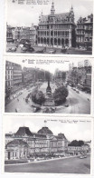 Belgique, LBruxelles, Lot De 3 Cpa, Véhicules Anciens, Tramway - Marktpleinen, Pleinen