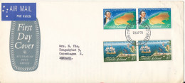 Norfolk Islands FDC 29-4-1970 James Cook And HMS Endeavour In Pairs - Norfolk Island