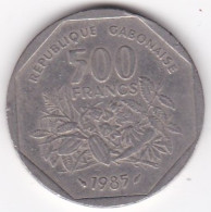 République Gabonaise 500 Francs 1985 , Cupro Nickel , KM# 14 - Gabón