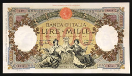 1000 Lire Regine Del Mare Fascio Roma 12 02 1935 Raro Bel Bb+ Pressato Forellini LOTTO 3175 - 1000 Liras