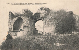 CUBZAC LES PONTS : RUINES DU CHATEAU DES QUATRE FILS AYMON (EPOQUE DE CHARLEMAGNE) - Cubzac-les-Ponts