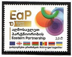 Georgia 2020 . Eastern Partnership. State Flags. European Union. 1v:2.00 - Georgia