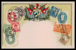 CUBA - PHILATELIQUE -  ( Nº 53) Carte Postale - Timbres (représentations)