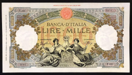 1000 LIRE Regine Del Mare Fascio L'aquila 13 02 1943 R Raro Bel Bb+ Pressato Scritta Al Retro LOTTO 3741 - 1.000 Lire