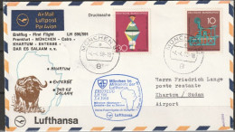 BRD Flugpost /Erstflug LH590 Boeing 727 München - Khartum 4.4.1968 Ankunftstempel 6.4.68  ( FP 354) - Premiers Vols