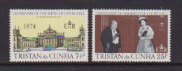 TRISTAN  DA  CUNHA    1974    Birth  Centenary  Of  Chirchill    Set  Of  2    MH - Tristan Da Cunha