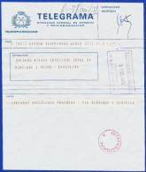 Telegrama Internacional - Lisboa > Consulado General De Portugal En Barcelona -|- Postmark - Barccelona. 1973 - Telegramas