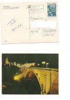 11755 LUSSEMBURGO 1977 Stamp 5f ESCH SUR SURE Isolato Firma E Data  Card To Italy - Brieven En Documenten