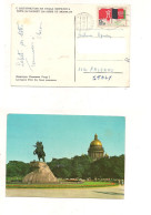 11760 RUSSIA URSS 1970 Stamp Isolato LENINGRADO Card To Italy - Cartas & Documentos