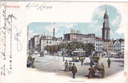 2752/ Hamburg, Zeughausmarkt, Tram, Handkar, 1900 - Altona