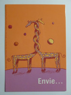 GIRAFE - 2 Girafes Enlacées - Envie ... - Carte Publicitaire Belge Planning Familial  - Girafes