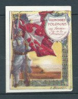 Vignette DELANDRE - France - Volontaires Polonais - 1914 -18 WWI WW1 Poster Stamp - Erinnophilie