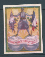 Vignette DELANDRE - France - Volontaires ARGENTINS - 1914 -18 WWI WW1 Poster Stamp - Erinnophilie