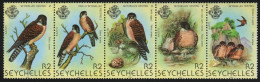 Seychellen 1980 - Mi-Nr. 452-456 ** - MNH - Vögel / Birds - Streifen - Seychelles (1976-...)