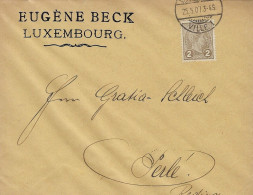 Luxembourg - Luxemburg - Lettre   1907   Adolphe  Adressé Au Monsieur Gratia - Schleich , Perlé - 1906 William IV