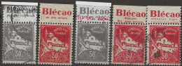 Algérie N°79A (ref.2) 3 Timbres Avec Des Pubs Différents Pour BLECAO - Oblitérés
