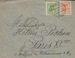 Luxembourg - Luxemburg - Lettre   1923     Mademoiselle  Hélène  Pêchon , Paris - Usados