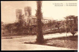 RUANDA URUNDI(1928) Stanleyville Cathedral. Illustrated Postal Card Of Belgian Congo Overprinted For Use In Ruanda-Urund - Stamped Stationery