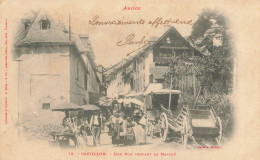 Castillon * 1905 * Une Rue Pendant Le Marché * Market * Villageois - Andere & Zonder Classificatie