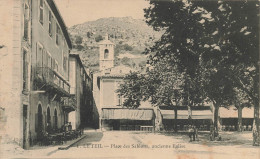 Le Teil * Place Des Sablons , Ancienne église * Café Du Rhône * Villageois - Le Teil