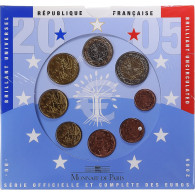 France, 1 Cent To 2 Euro, Euro Set, 2005, Monnaie De Paris, BU, FDC - France