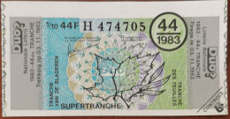 Billet De Loterie Nationale 1983 44e Tr SuperTranche Des Feuilles - 3-11-1983 - Billetes De Lotería