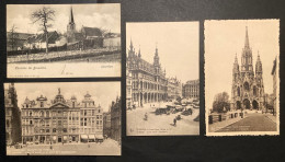 SET Four Postcard Belgium Belgique Brussels Bruxelles - Lots, Séries, Collections