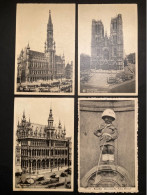 SET Four Postcard Belgium Belgique Brussels Bruxelles - Lots, Séries, Collections
