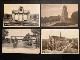 SET Four Postcard Belgium Belgique Brussels Bruxelles - Loten, Series, Verzamelingen