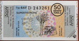 Billet De Loterie Nationale 1983 50e Tr SuperTranche De L'Hiver - 14-12-1983 - Billetes De Lotería
