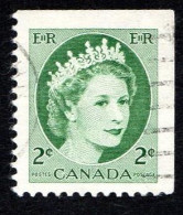 CANADA - 1954 - Regina Elisabetta II - Non Dentellato - Usato - Oblitérés