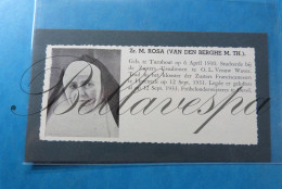 Zuster M.Rosa "VAN DEN BERGHE M.T."  1910 -O.LV Waver Herentals Kleuteronderwijs Oevel - Unclassified