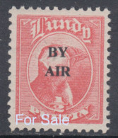 #47 Great Britain Lundy Island Puffin Stamp 1950 BY AIR Narrow Overprint #69 1/2p Retirment Sale Price Slashed! - Emissione Locali