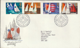 Great Britain   .   1975   .  "Sailing"   .   First Day Cover - 4 Stamps - 1971-1980 Dezimalausgaben
