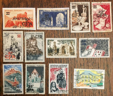 La Réunion 11 Timbres CFA Oblitérés N° Entre 298 Et 365 (voir Description , N° Yvert Au Verso De Chaque Timbre) - Oblitérés