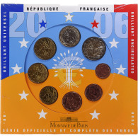 France, 1 Cent To 2 Euro, Euro Set, 2006, Monnaie De Paris, BU, FDC - France