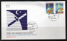 1994 TURKEY TURKISH SATELLITE COMMUNICATION SYSTEM - TURKSAT FDC - FDC