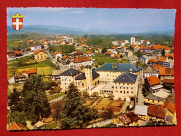 CPSM Grand Format -   La Roche-sur-Foron - Vue Générale Aérienne Avec Au Premier Plan Le Couvent - La Roche-sur-Foron