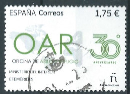 ESPAGNE SPANIEN SPAIN ESPAÑA 2022 30 YEARS OF THE ASYLUM AND REFUGEE OFFICE REFUGIADOS USED ED 5590 MI 5641 YT 5346 SG 5 - Used Stamps