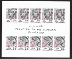 Monaco Bloc Gommé N°46** Des Timbres N°1686/1687 Non Dentelé, Europa 1989, Jeux D'enfants, Cote 310€ - 1989