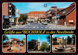 73864880 Buchholz Nordheide Stadtzentrum Hauptstrasse Platz Kirche Brunnen Buchh - Buchholz