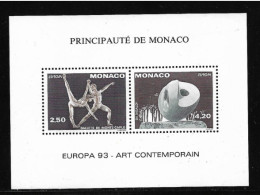 Monaco Bloc Spécial Gommé N°20** Des Timbres N°1875/1876. 1993 Europa . Cote 140€ - Variedades Y Curiosidades