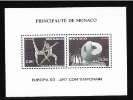 Monaco Bloc Spécial Gommé N°20** Des Timbres N°1875/1876. 1993 Europa . Cote 140€ - 1993