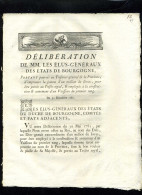 1929   Bourgogne  1782  Délibération Armement D'un Vaisseau Du Premier Rang 4 Pages   N°-160 - Decreti & Leggi