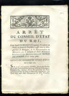 1929   Bourgogne  1782 Arret Du Roi Une Traite 20 Pages   N°-277 - Decreti & Leggi