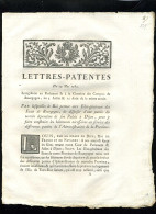 1929   Bourgogne  1782 Lettres Patentes Palais à Dijon 4 Pages   N°-255 - Decreti & Leggi