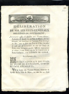 1929   Bourgogne  1782 V Vicomte Maieur Echevins & Syndic De Dijon 4 Pages    N°-256 - Decreti & Leggi